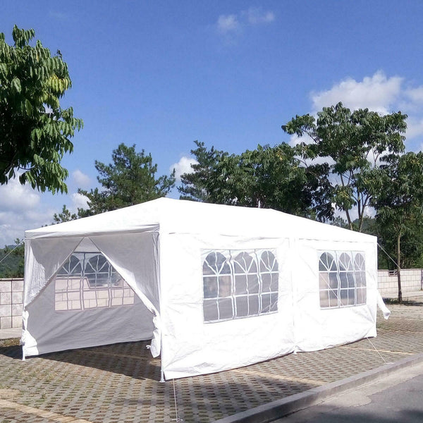 10x20ft White Party Tent with 6 Walls