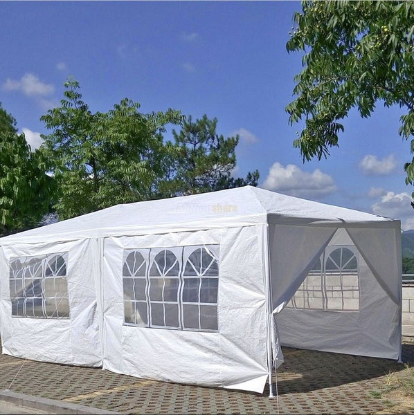 10x20ft White Party Tent with 6 Walls