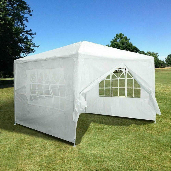 10x10ft White Party Tent with 4 Walls