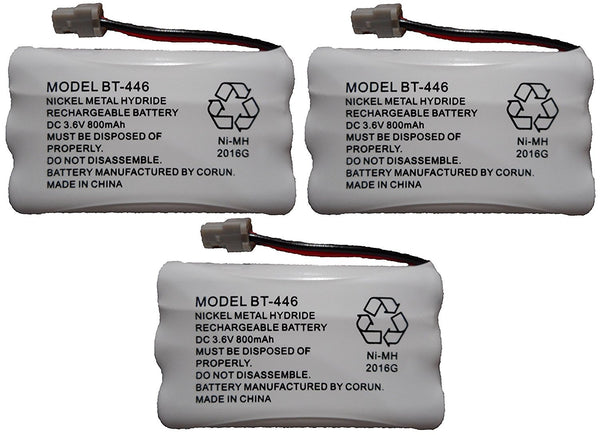 Uniden BT-446 / BBTY0503001 / BT-1004 / BT-1005 / GE-TL26402 / BT-504 / CPH-488B Rechargeable Cordless Handset Telephone Battery DC 3.6V 800mAh