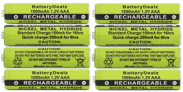 BatteryDealz 1.2V NiMH AAA Rechargeable Batteries for Panasonic Cordless Phones